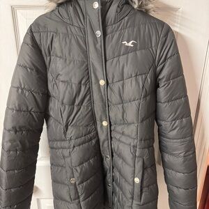Hollister Grey Puffer Jacket